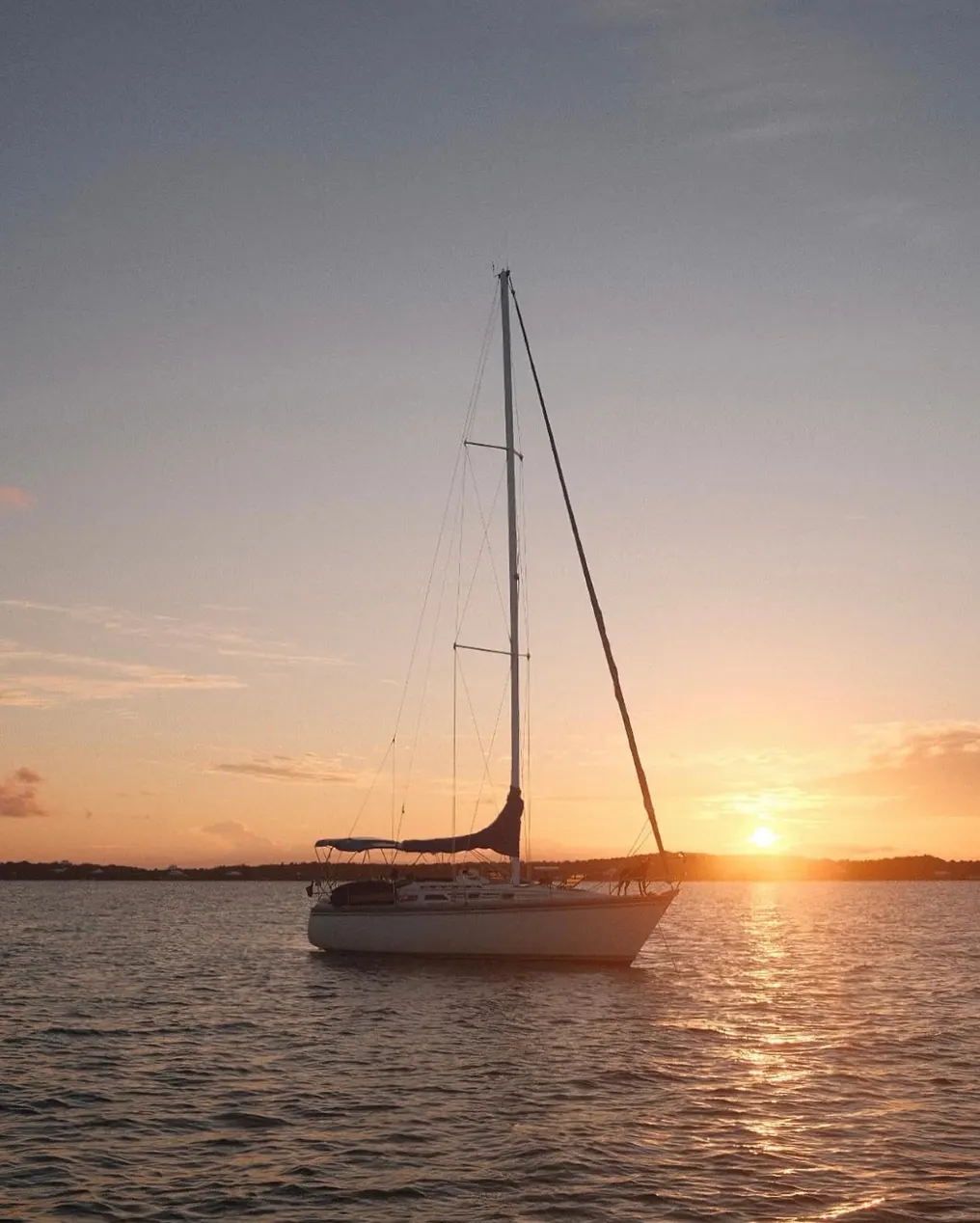 Our sailboat at sunset